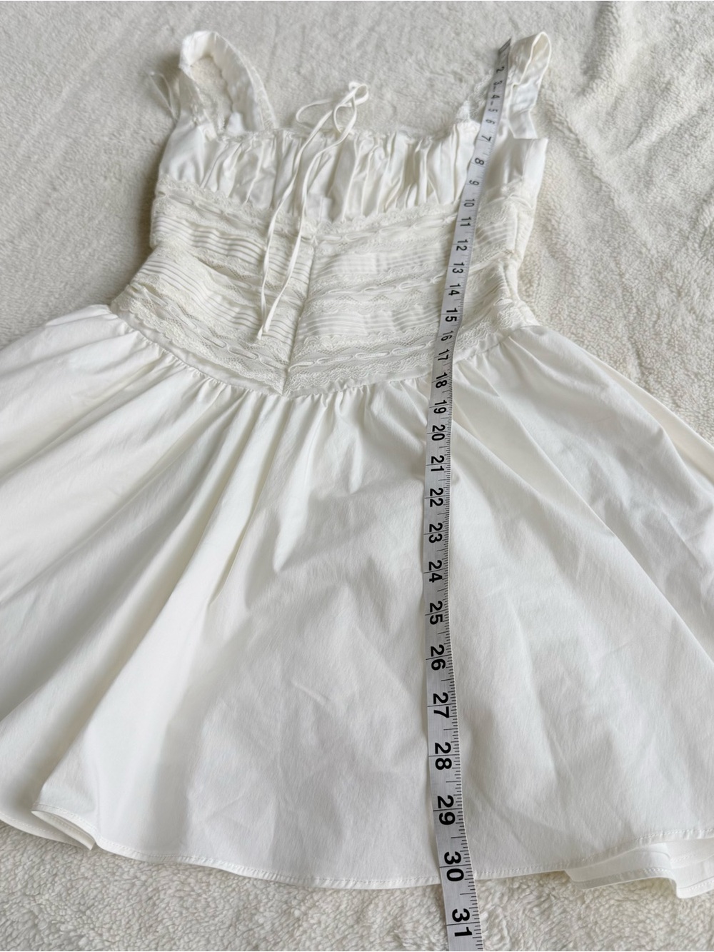 House of CB Cream Mini Dress with Lace Bodice - Picture 5 of 13